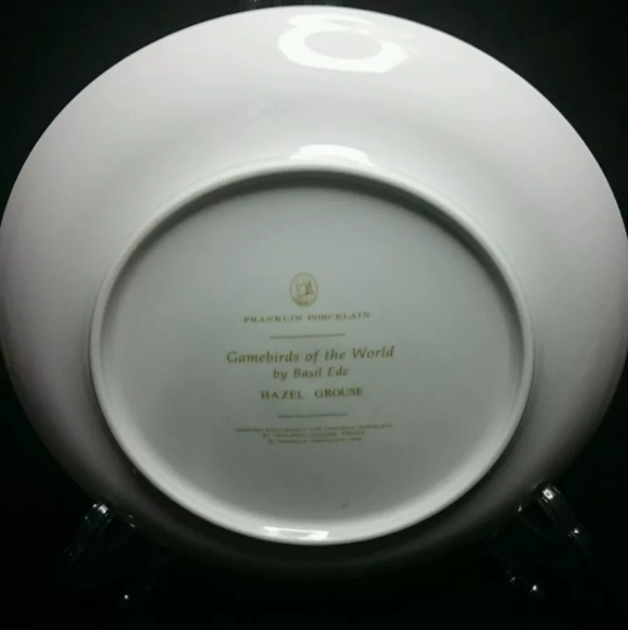 Hazel Grouse Gameboard Plate By Franklin Porcelain - Picture 4 of 6